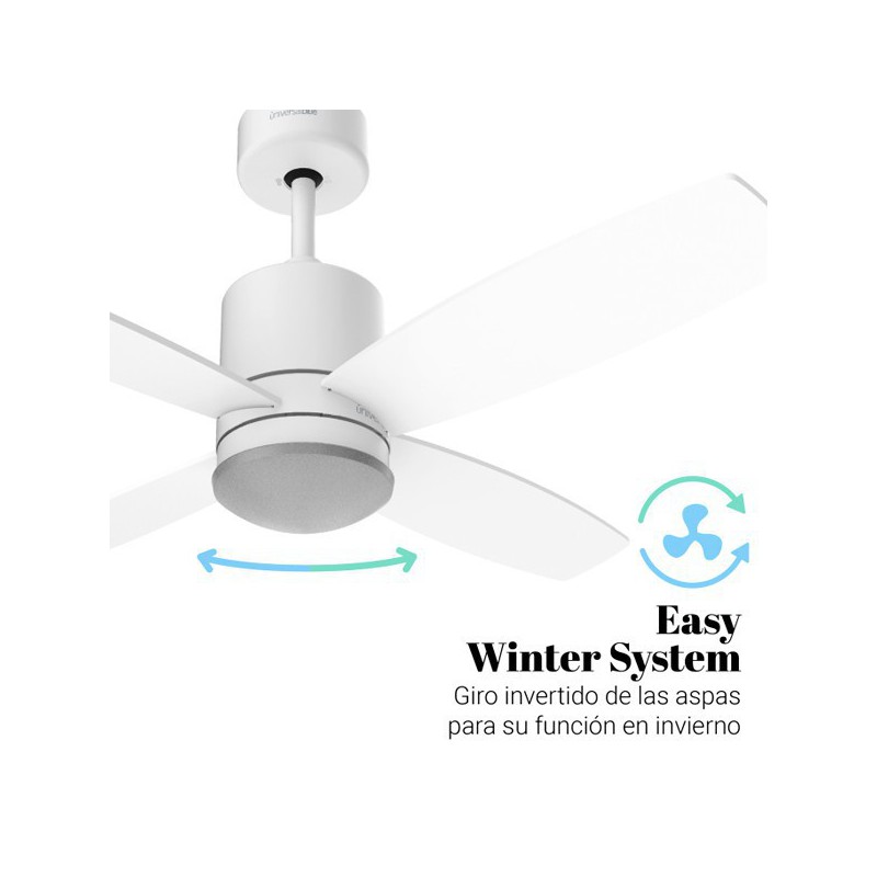 VENTILADOR DE TECHO BLANCO MIDI SILENCIOSO DC 122 CM