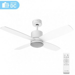 VENTILADOR DE TECHO BLANCO MIDI SILENCIOSO DC 122 CM