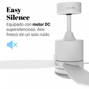 VENTILADOR DE TECHO BLANCO MIDI SILENCIOSO DC 122 CM