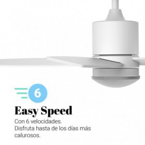 VENTILADOR DE TECHO BLANCO MIDI SILENCIOSO DC 132 CM