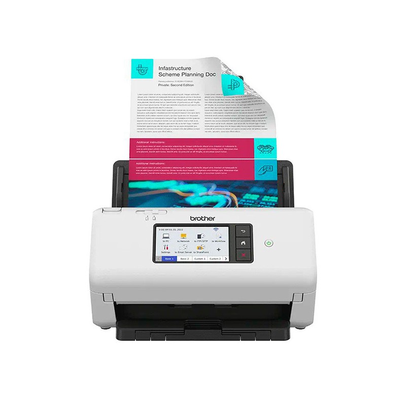SCANNER BROTHER PROFESIONAL ADS4700W ADF 80 HOJAS DOBLE CARA