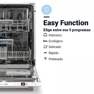 LAVAVAJILLAS MARMARA 4060W INTEGRABLE CRISTAL BLANCO 60CM