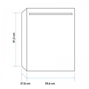 LAVAVAJILLAS MARMARA 4060W INTEGRABLE CRISTAL BLANCO 60CM