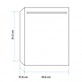 LAVAVAJILLAS MARMARA 4060B INTEGRABLE CRISTAL NEGRO 60CM