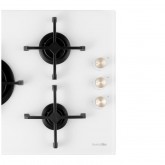ENCIMERA CRISTAL GAS MAIA W-PLUS 3 FUEGOS DESIGN BLANCA