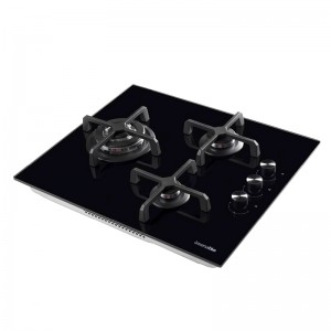 ENCIMERA DE GAS MAIA B-PLUS 5062 3 FUEGOS CRISTAL NEGRO