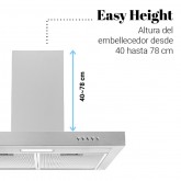 CAMPANA EN T KENIA 2060 INOX 60 CM