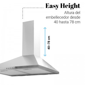 CAMPANA PIRAMIDAL EVEREST 2060 INOX 60 CM