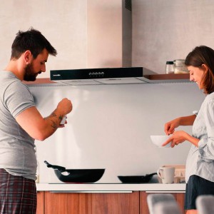 CAMPANA KENIA 4060 EN T NEGRA INOX 60CM