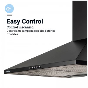 CAMPANA PIRAMIDAL EVEREST 4060B NEGRA 60 CM