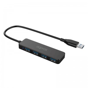 HUB APPROX DE 4 PUERTOS USB 3.0 NEGRO APPC49*