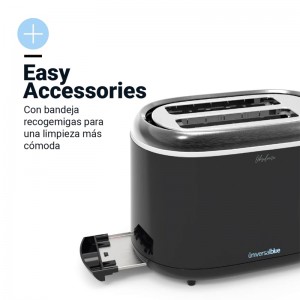 TOSTADOR TOASTY PLUS 2S 2 RANURAS CORTAS COLOR NEGRO
