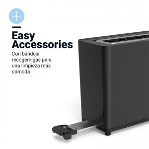 TOSTADOR TOASTY 1L/OB 1 RANURA LARGA COLOR NEGRO