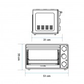 MINI HORNO HEALTHYBAKE 28 LITROS 1500W FULL BLACK