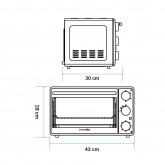 MINI HORNO HEALTHYBAKE 19 LITROS 1300W FULL BLACK