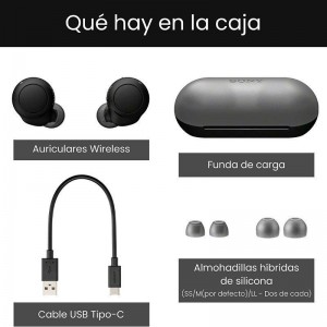 AURICULAR SONY WF-C500 CON ESTUCHE DE CARGA AUTONOMÍA 5H N