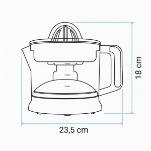 EXPRIMIDOR DE VASO JUICY 40/OB 40W NEGRO