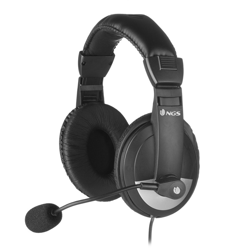 AURICULAR + MICROFONO NGS MSX9PRO JACK 3.5 NEGROS