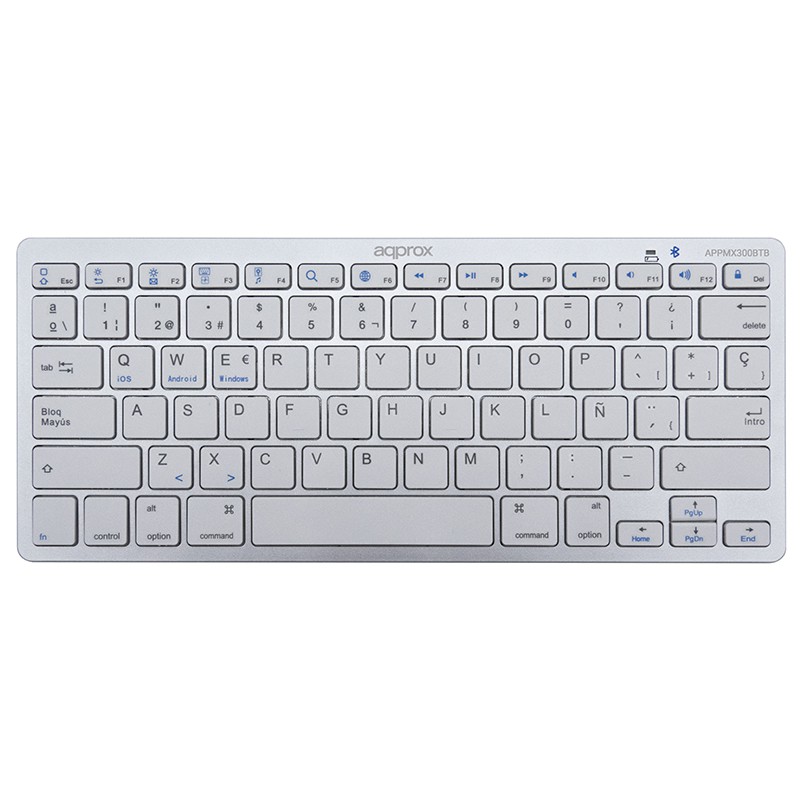 TECLADO APPROX BLUETOOTH 3.0 APPMX300BTS SILVER