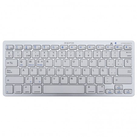 TECLADO APPROX BLUETOOTH 3.0 APPMX300BTS SILVER