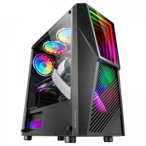 CAJA PC MARS GAMING ATX ILUMINACIÓN ARGB MC777 NEGRO