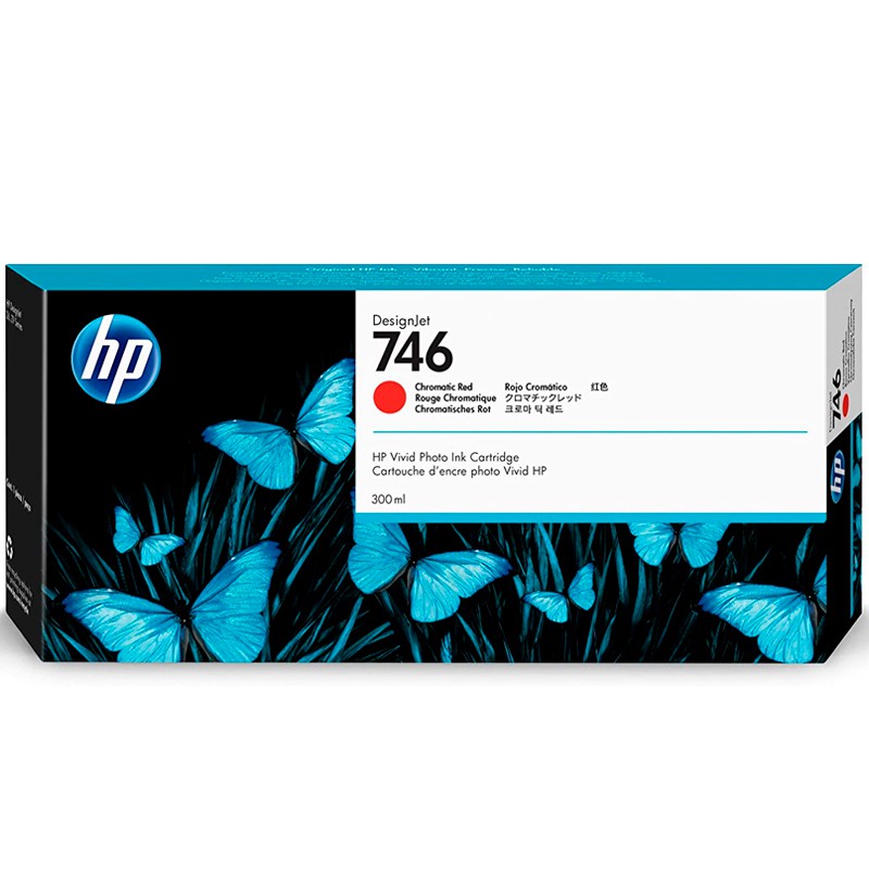 INK JET HP ORIG. P2V81A Nº746 300ML ROJO