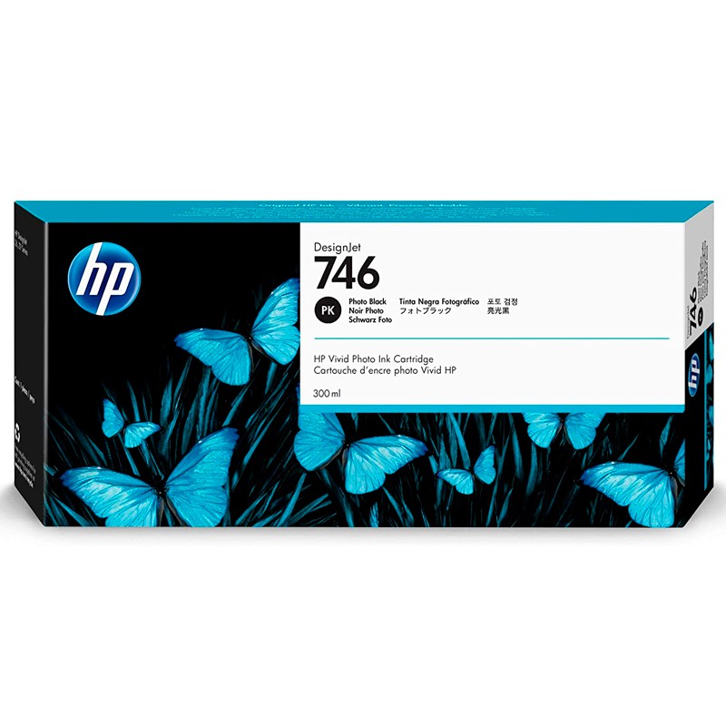 INK JET HP ORIG. P2V82A Nº746 300ML NEGRO FOTO