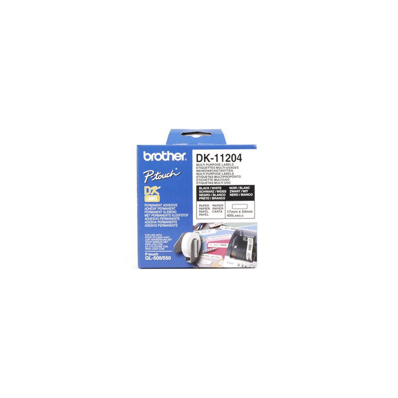ETIQUETA BROTHER 17 X 54 MM DK11204(400 ETIQ)