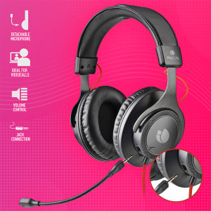 AURICULARES NGS CROSS TRAIL/ CON MICRÓFONO/ JACK 3.5/ NEGROS