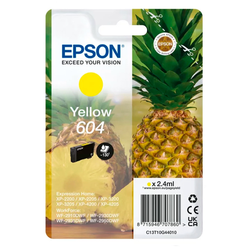 INK JET EPSON ORIGINAL C13T10G44010 Nº 604 AMARILLO