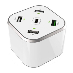 CARGADOR DE MESA AISENS ASCH-5PQC-W 1 USB T-C 4USB 48W