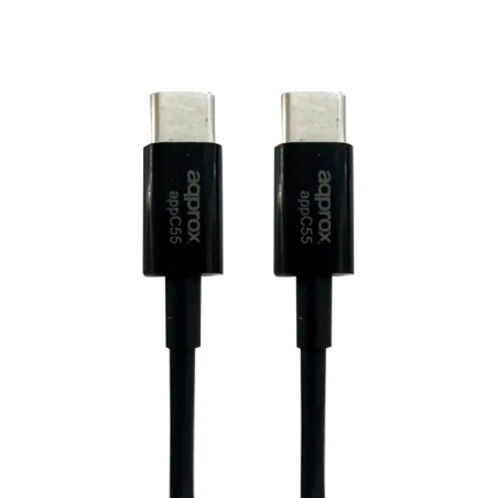 CABLE APPROX USB TIPO C A USB TIPO C PD30W NEGRO APPC55