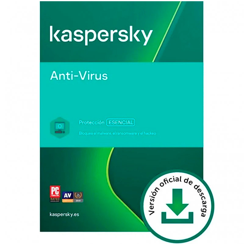 SOFT.KASPERSKY ELEC.ANTIVIRUS STANDAR.3 US.1 AÑO 2023