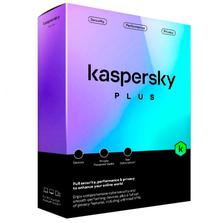 SOFTWARE KASPERSKY PLUS 3 US 1 AÑO 
