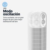 VENTILADOR DE TORRE MECÁNICO BLANCO CON UNA POTENCIA DE 45W