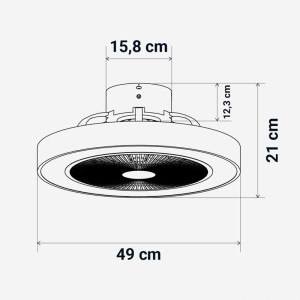 VENTILADOR DE TECHO TIPO BOX COLOR BLANCO 50CM WIFI