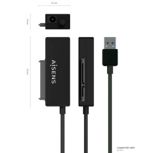 ADAPT.AISENS DISCOS DUROS 2.5"/3.5"USB 3.0 SATA CON ALIMIME 