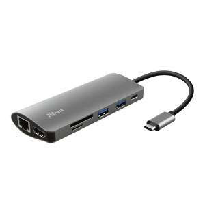HUB USB 2.0 TIPO-C TRUST DALYX 2USB/1USB-C/1RJ45/1HDMI/MICRO