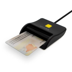 LECTOR DE DNI USB TIPO-C AISENS NEGRO ASCR-SN03C-BK