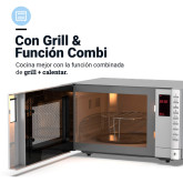 MICROONDAS 23 LITROS. GRILL. CONTROL DIGITAL. INOX