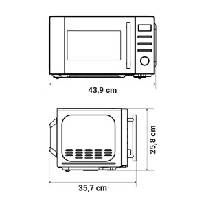 MICROONDAS 20 LITROS. GRILL. CONTROL DIGITAL. INOX