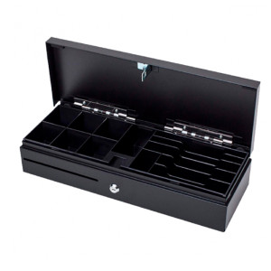 CAJON MONEDAS MUSTEK 46X17 HS-FLIPTOP RJ12 NEGRO