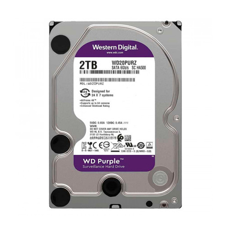 DISCO DURO WESTERN DIG.INTERNO PURPLE 2 TB SATA WD20PURX 