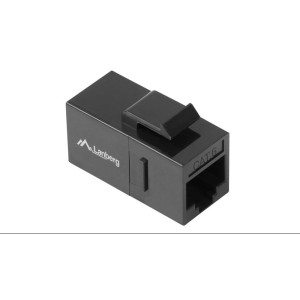 CONECTOR RJ45 HEM./HEM. PARA PATCHPANEL CAT.6 PLASTICO NEGRO