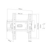 SOPORTE APPROX PARED INCLINABLE TV APPST09A 17"-42"