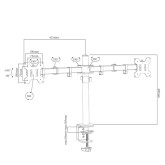 SOPORTE APPROX MESA PARA 2 MONITORES APPSMD02