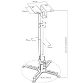 SOPORTE APPROX TECHO PROYECTOR APPSV01 NEGRO