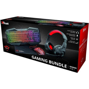 TECLADO Y RATON TRUST GXT 1180RW+AURICULARES + ALFOMBR 23148