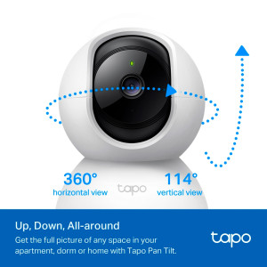 CAMARA TP-LINK IP WIFI  TAPO TC71 PAN TILT 2K 3MP  360º 