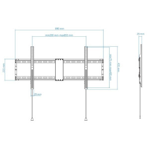 SOPORTE DE PARED FIJO TOOQ LP4390F-B PARA TV DE 43-90"